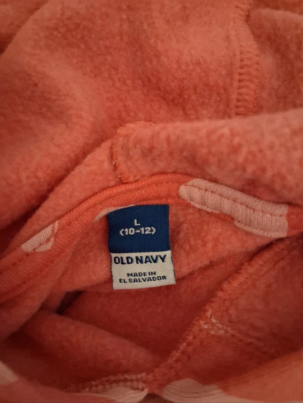 Old Navy Girls Pink Heart Hoodie Boxy Fit Large